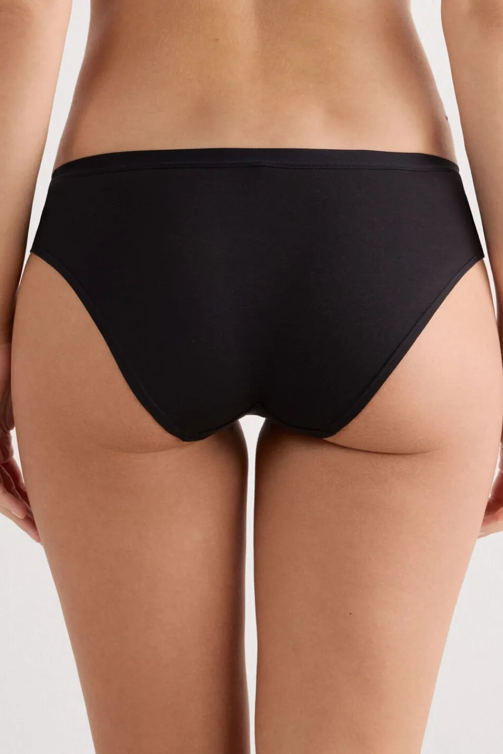 Figi|Bawełna>Intimissimi Dopasowane Figi Klasyczne z Bawełny czarny - 019 - czarny