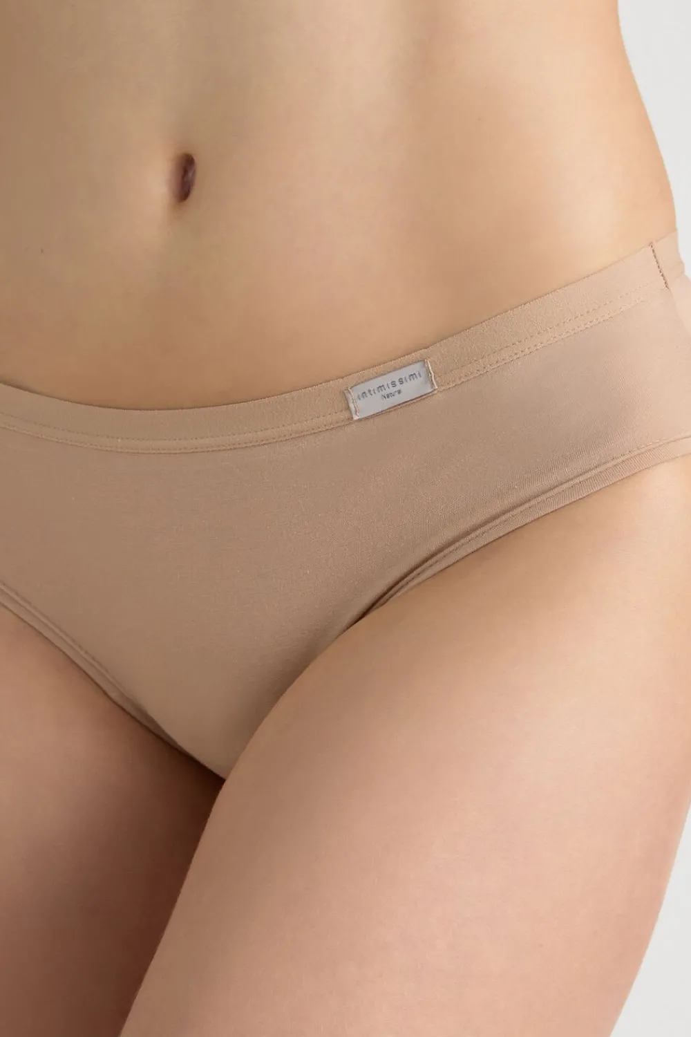 Figi|Bawełna>Intimissimi Dopasowane Figi Klasyczne z Bawełny naturalny - 044 - honey