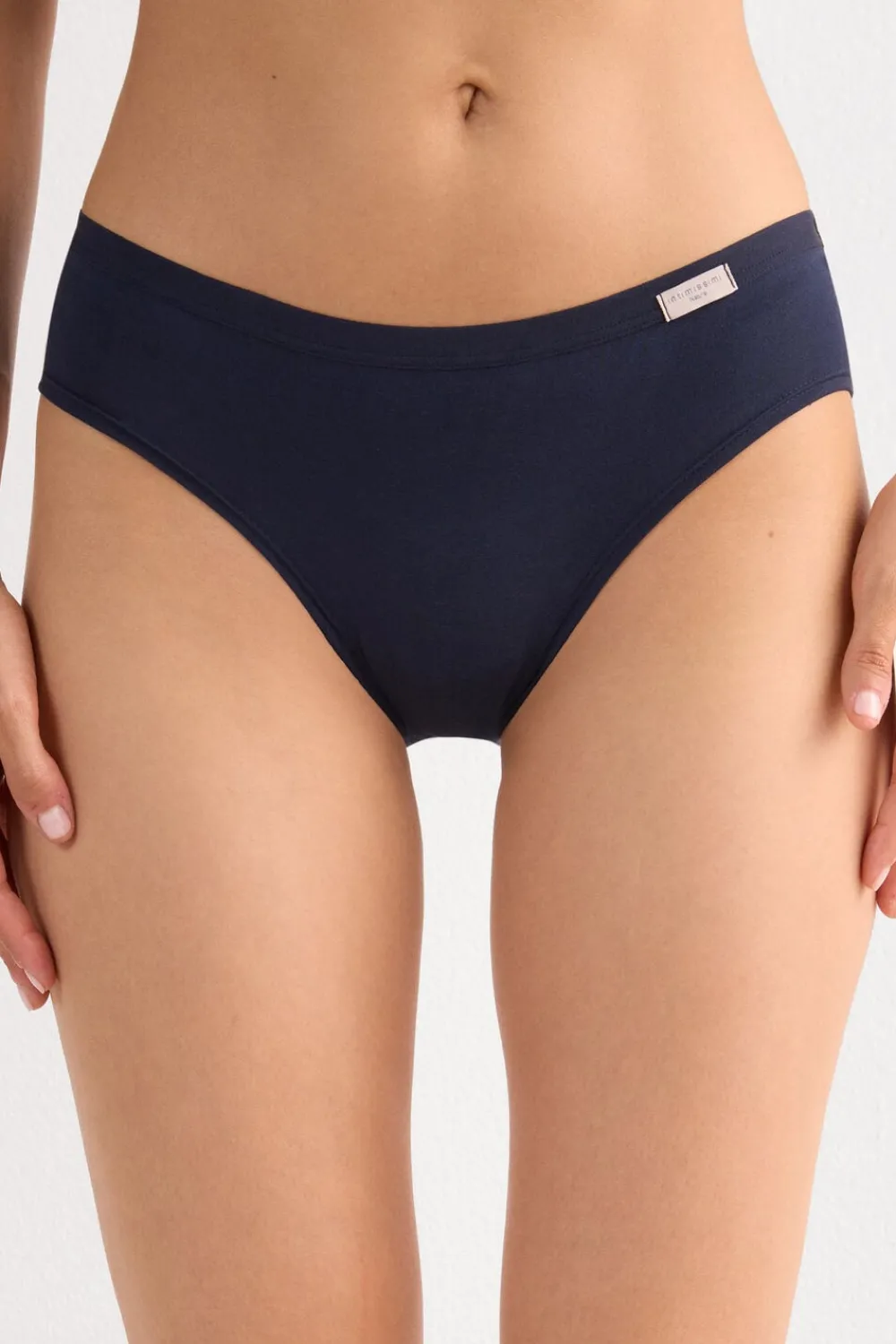 Figi|Bawełna>Intimissimi Dopasowane Figi Klasyczne z Bawełny niebieski - 1467 - intensywny niebieski
