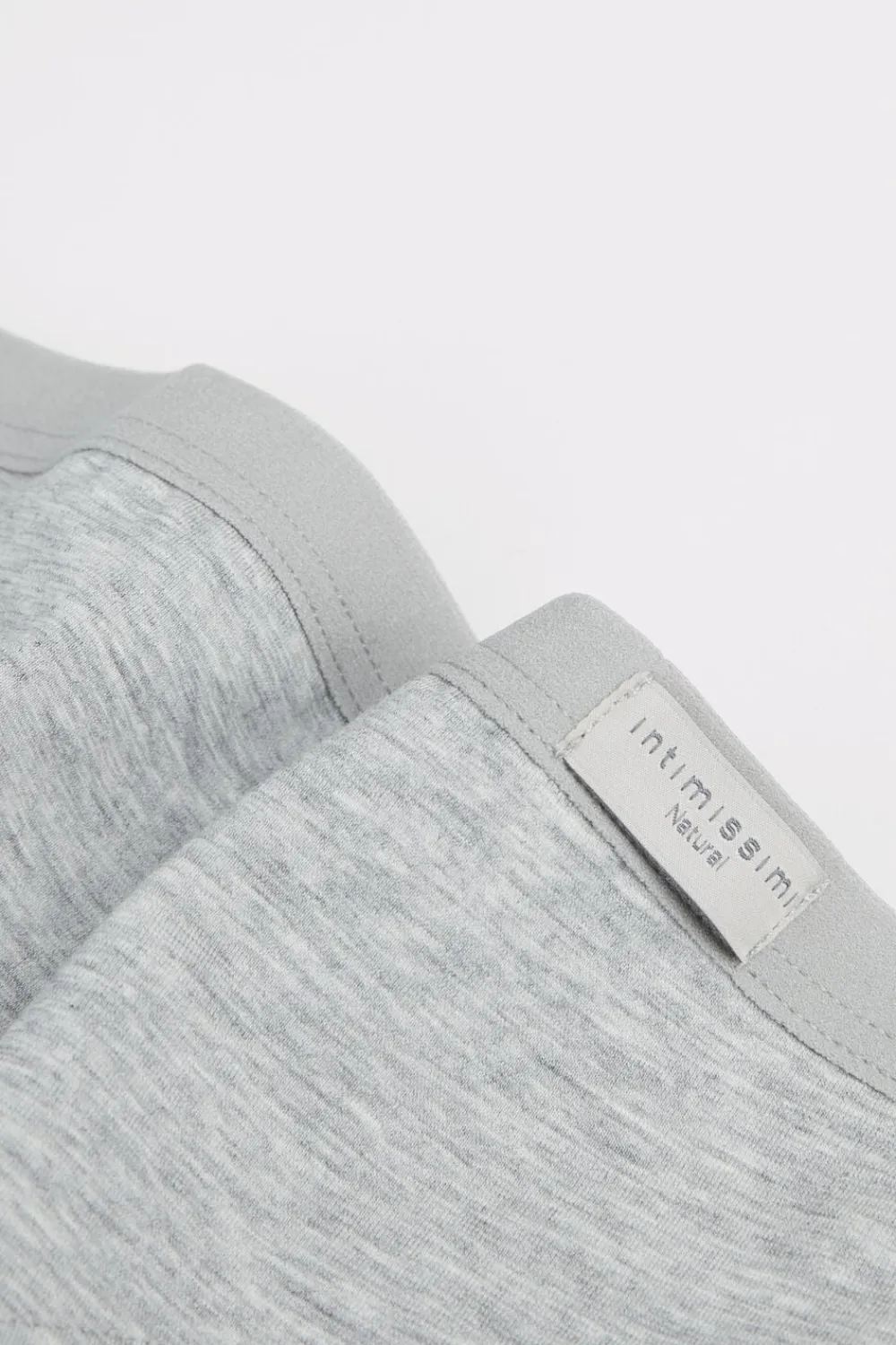 Figi|Bawełna>Intimissimi Dopasowane Figi Klasyczne z Bawełny szary - 031 - grigio melange chiaro
