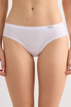 Figi|Bawełna>Intimissimi Dopasowane Figi Klasyczne z Bawełny biały - 001 - biały