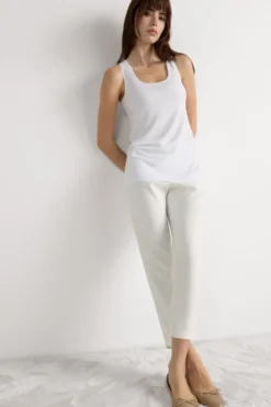 Topy|Modal>Intimissimi Długa Koszulka z Mikromodalu biały - 7478 - bianco latte