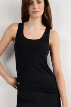 Topy|Modal>Intimissimi Długa Koszulka z Mikromodalu czarny - 019 - czarny
