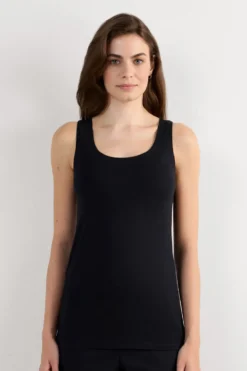 Topy|Modal>Intimissimi Długa Koszulka z Mikromodalu czarny - 019 - czarny