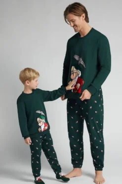 Piżamy Długie>Intimissimi Długa Piżama ©Disney Gburek zielony - 132j - verde scuro