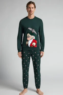 Piżamy Długie>Intimissimi Długa Piżama ©Disney Gburek zielony - 132j - verde scuro