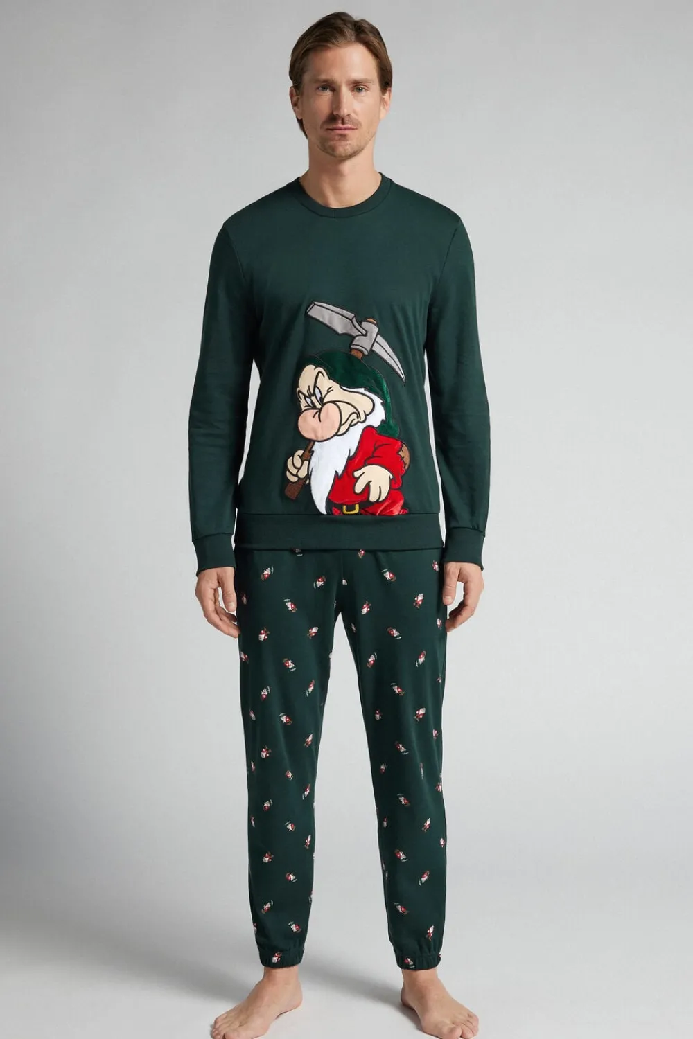 Piżamy Długie>Intimissimi Długa Piżama ©Disney Gburek zielony - 132j - verde scuro