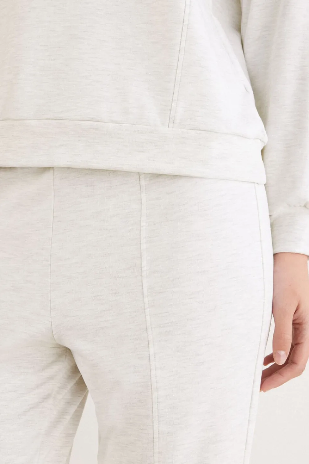Odzież Domowa|Piżamy Długie>Intimissimi Długa Piżama z Modalu Comfort Details - 040k - ice grey melange