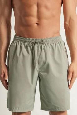 Bokserki Kąpielowe>Intimissimi Długie Bokserki Kąpielowe w Jednolitym Kolorze zielony - 180k - verde salvia chiaro