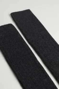 Skarpetki Długie|Kolekcja Termiczna Z Kaszmirem>Intimissimi Długie Prążkowane Skarpety z Kaszmiru i Wełny - 780 - antracyt