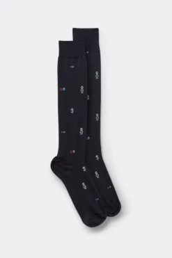 Skarpetki Długie>Intimissimi Długie Skarpety Bawełniane niebieski - 089k - blu scuro best dad