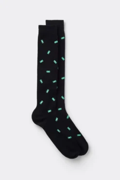 Skarpetki Długie>Intimissimi Długie Skarpety z Bawełny Soft czarny - 017k - nero/soldi