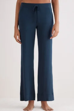 Legginsy / Spodnie|Modal>Intimissimi Długie Spodnie Typu Palazzo z Modalu niebieski - 1467 - intensywny niebieski
