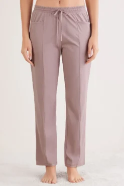 Piżamy Długie>Intimissimi Długie Spodnie z Bawełny Elevated Cotton fioletowy - 947j - shadow mauve
