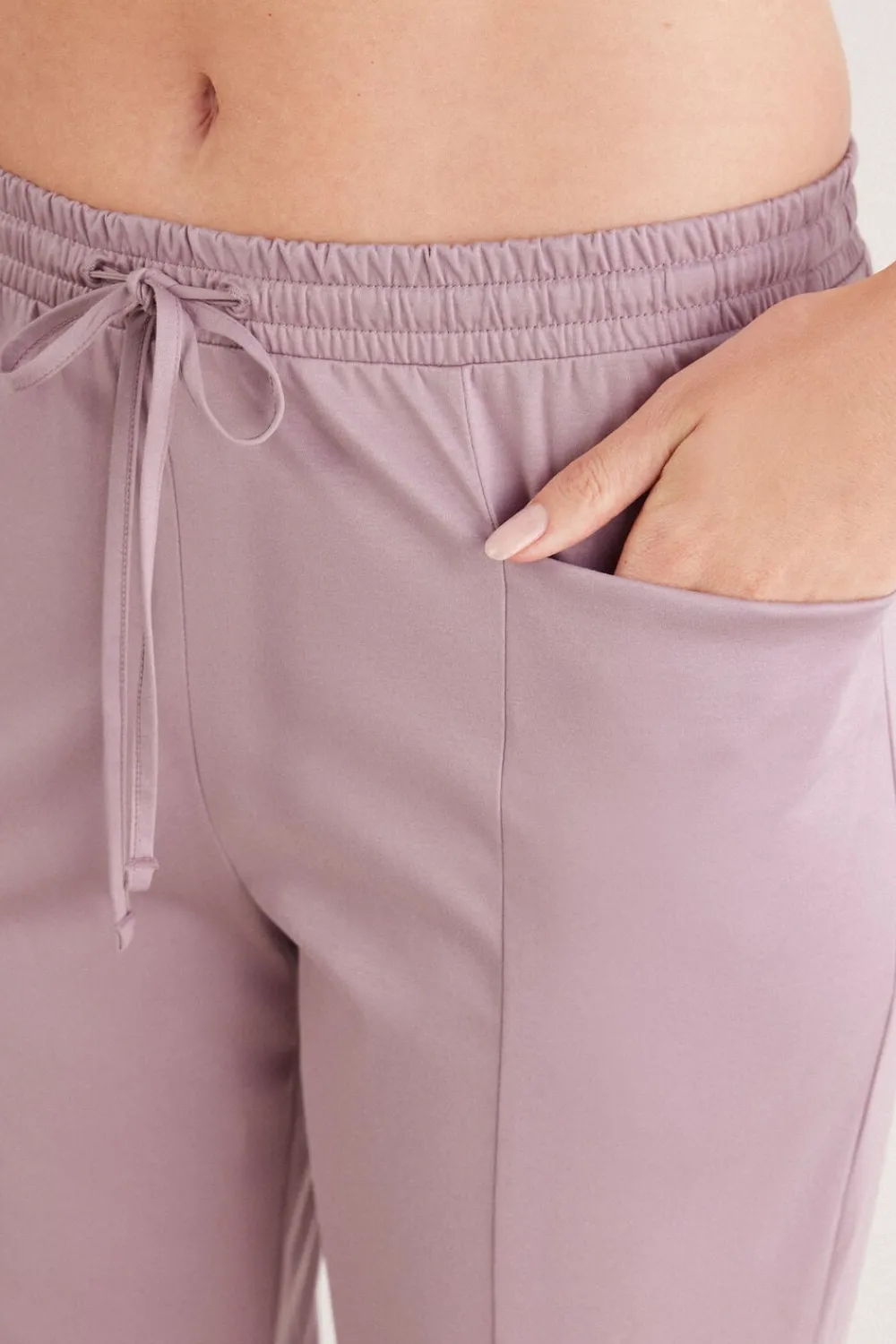 Piżamy Długie>Intimissimi Długie Spodnie z Bawełny Elevated Cotton fioletowy - 947j - shadow mauve