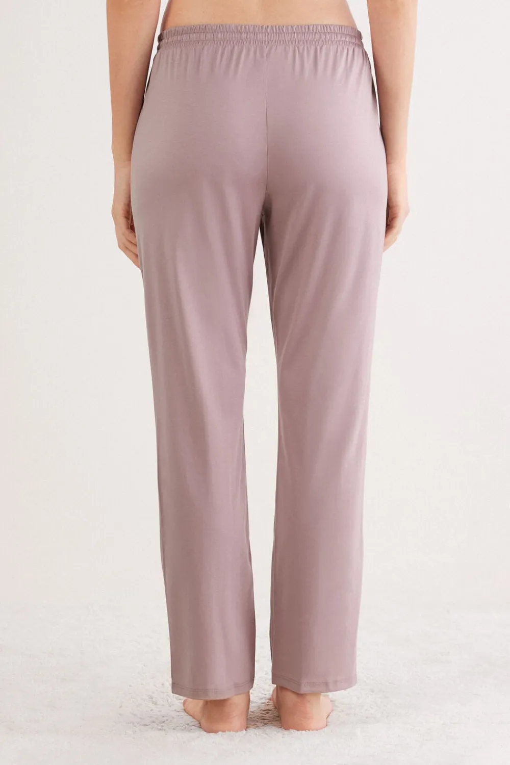 Piżamy Długie>Intimissimi Długie Spodnie z Bawełny Elevated Cotton fioletowy - 947j - shadow mauve