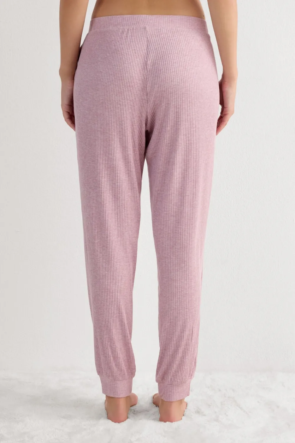 Piżamy Długie|Modal>Intimissimi Długie Spodnie z Modalu Chic Comfort ciemnoróżowy - 859j - rosa scuro melange