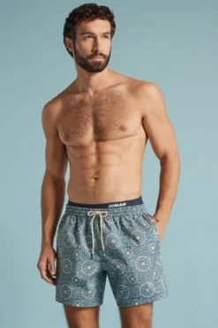 Bokserki Kąpielowe>Intimissimi Dwustronne Bokserki Kąpielowe z Wielokolorowym Nadrukiem Mandala - 203k - mosaico cerchi