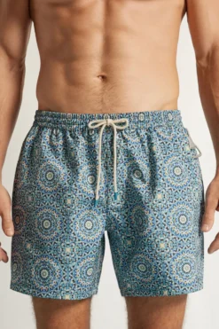 Bokserki Kąpielowe>Intimissimi Dwustronne Bokserki Kąpielowe z Wielokolorowym Nadrukiem Mandala - 203k - mosaico cerchi