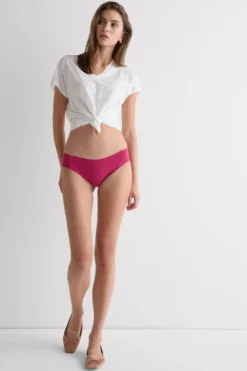 Figi|Bawełna>Intimissimi Figi bezszwowe bawełniane różowy - 110k - cherry pink