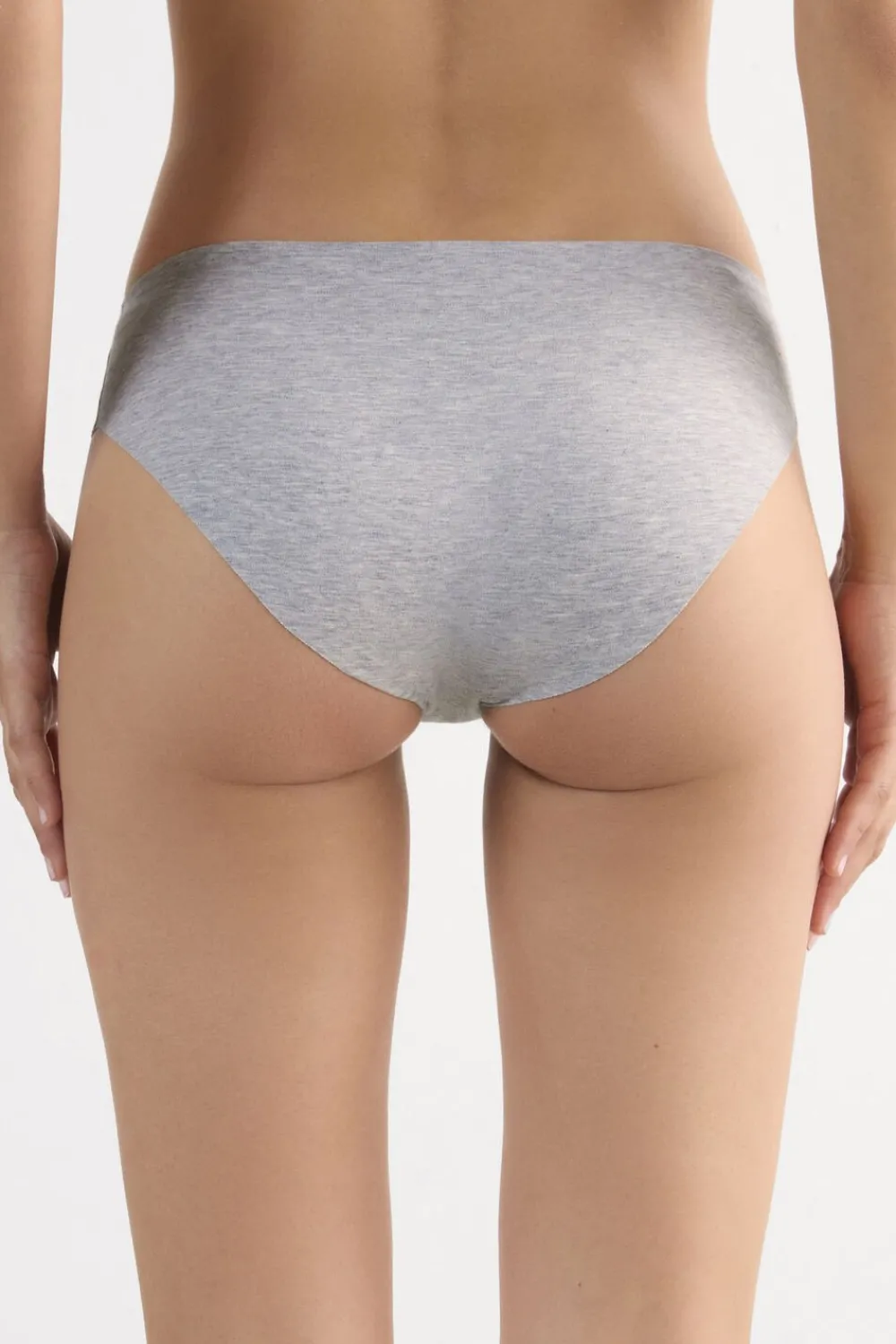 Figi>Intimissimi Figi bezszwowe bawełniane szary - 031 - grigio melange chiaro
