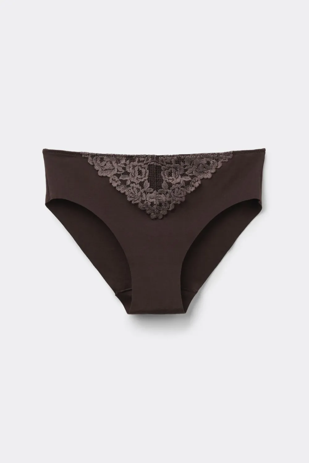 Figi|Bawełna>Intimissimi Figi Bezszwowe Bawełniane Pretty Flowers brązowy - 705j - brąz mokka