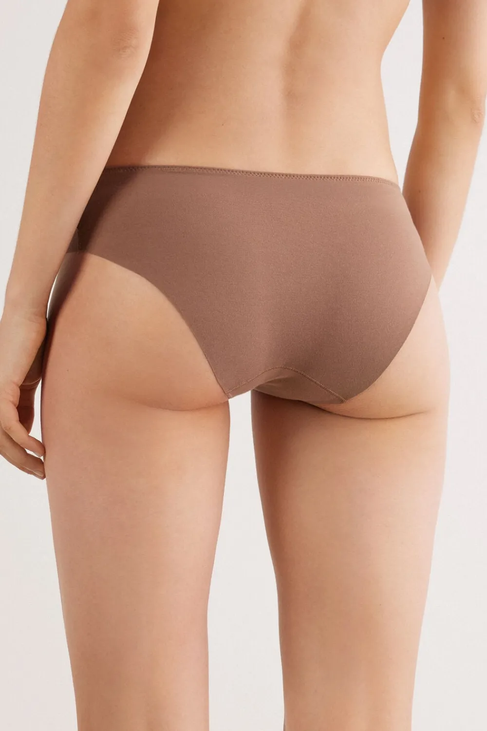 Figi|Bawełna>Intimissimi Figi Bezszwowe Bawełniane Pretty Flowers naturalny - 502i - caramel