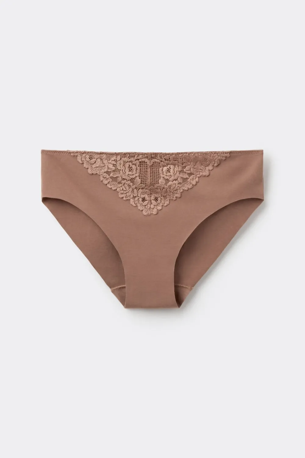 Figi|Bawełna>Intimissimi Figi Bezszwowe Bawełniane Pretty Flowers naturalny - 502i - caramel