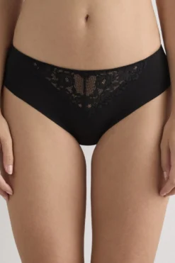 Figi|Bawełna>Intimissimi Figi Bezszwowe Bawełniane Pretty Flowers czarny - 019 - czarny