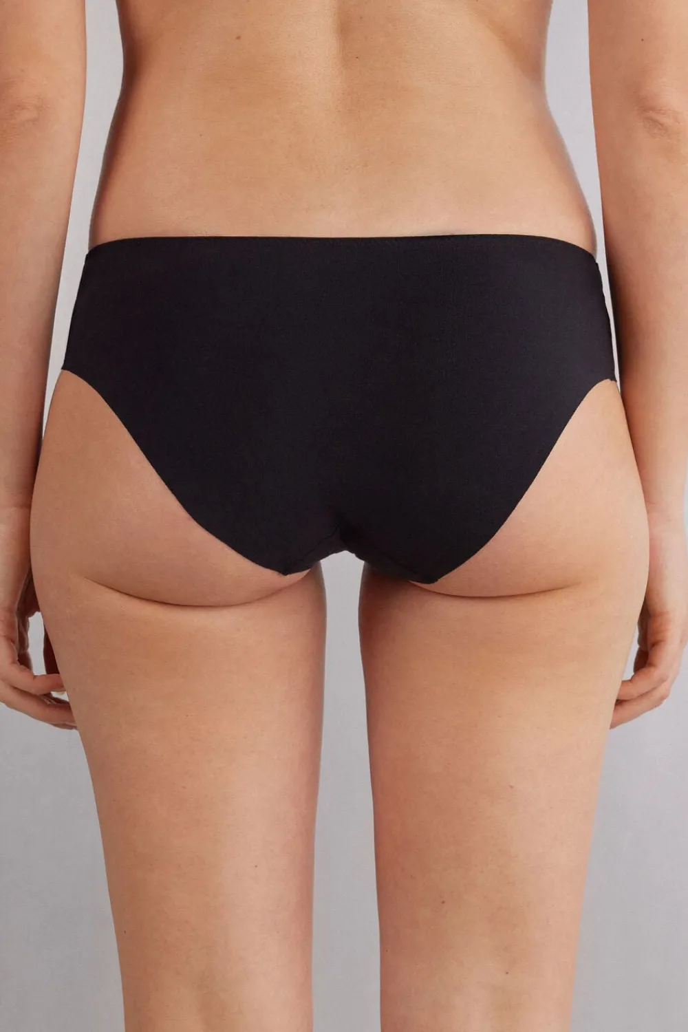 Figi|Koronka>Intimissimi Figi Bezszwowe Bawełniane Pretty Flowers wielobarwny - 9887 - nero/ivory
