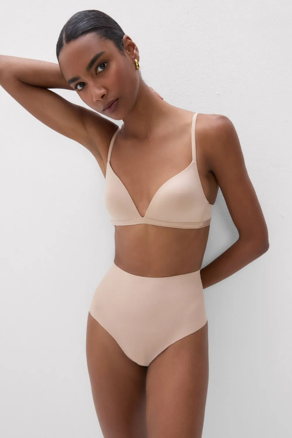 Bokserki|Z Wysokim Stanem>Intimissimi Figi Culotte Brazyliany z Wysokim Stanem Cotton Light Shaping - 044 - honey
