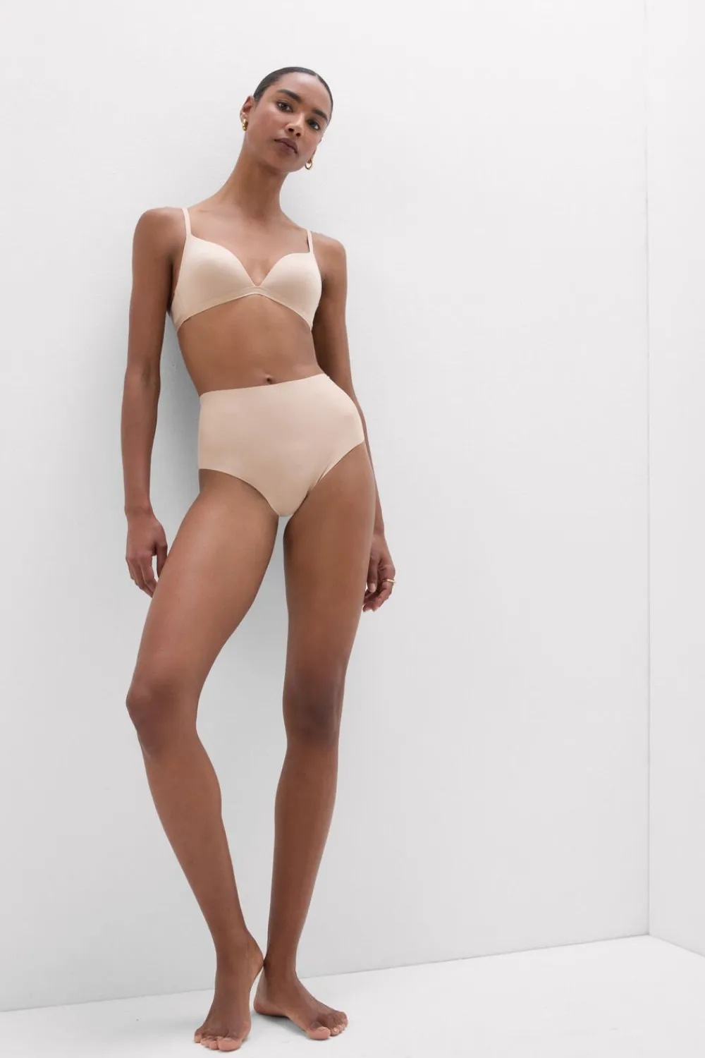 Bokserki|Z Wysokim Stanem>Intimissimi Figi Culotte Brazyliany z Wysokim Stanem Cotton Light Shaping - 044 - honey
