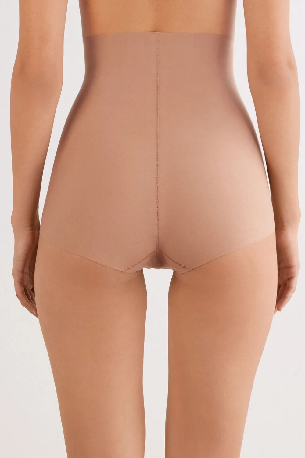 Bokserki|Z Wysokim Stanem>Intimissimi Figi Culotte z Wysokim Stanem Cotton Light Shaping naturalny - 417i - cappuccino