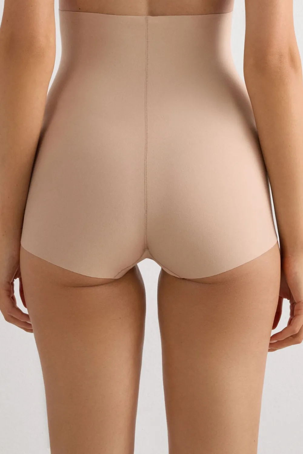 Bokserki|Z Wysokim Stanem>Intimissimi Figi Culotte z Wysokim Stanem Cotton Light Shaping naturalny - 044 - honey