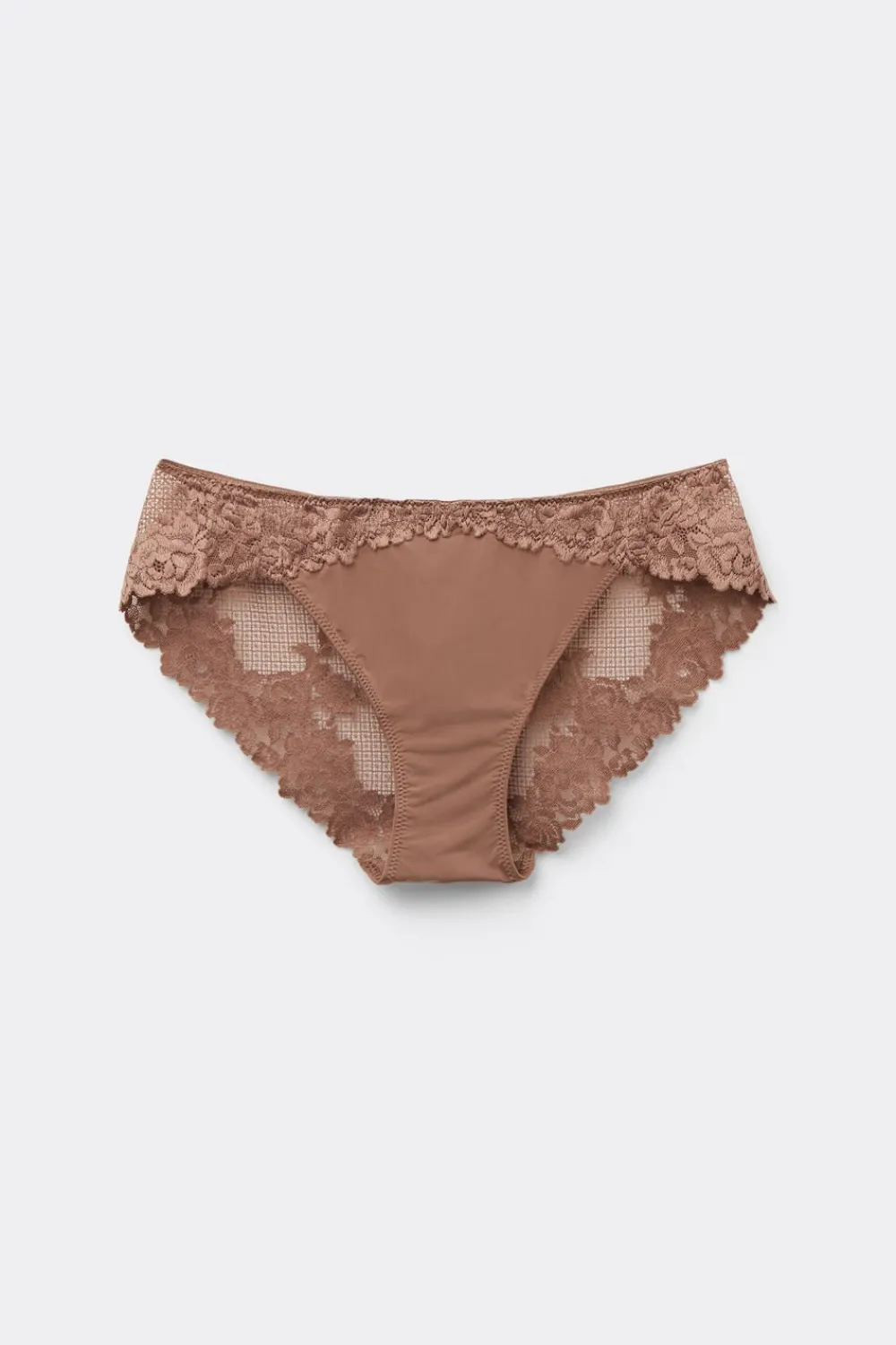 Figi|Koronka>Intimissimi Figi Damskie z Niskim Stanem Pretty Flowers naturalny - 502i - caramel