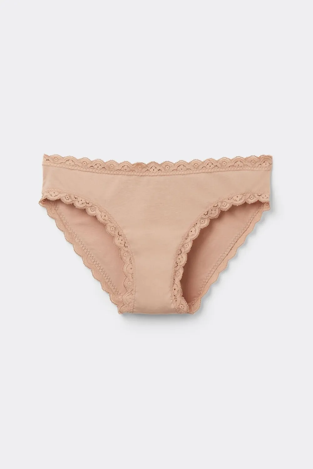 Figi|Bawełna>Intimissimi Figi z Bawełny i Koronki naturalny - 044 - honey
