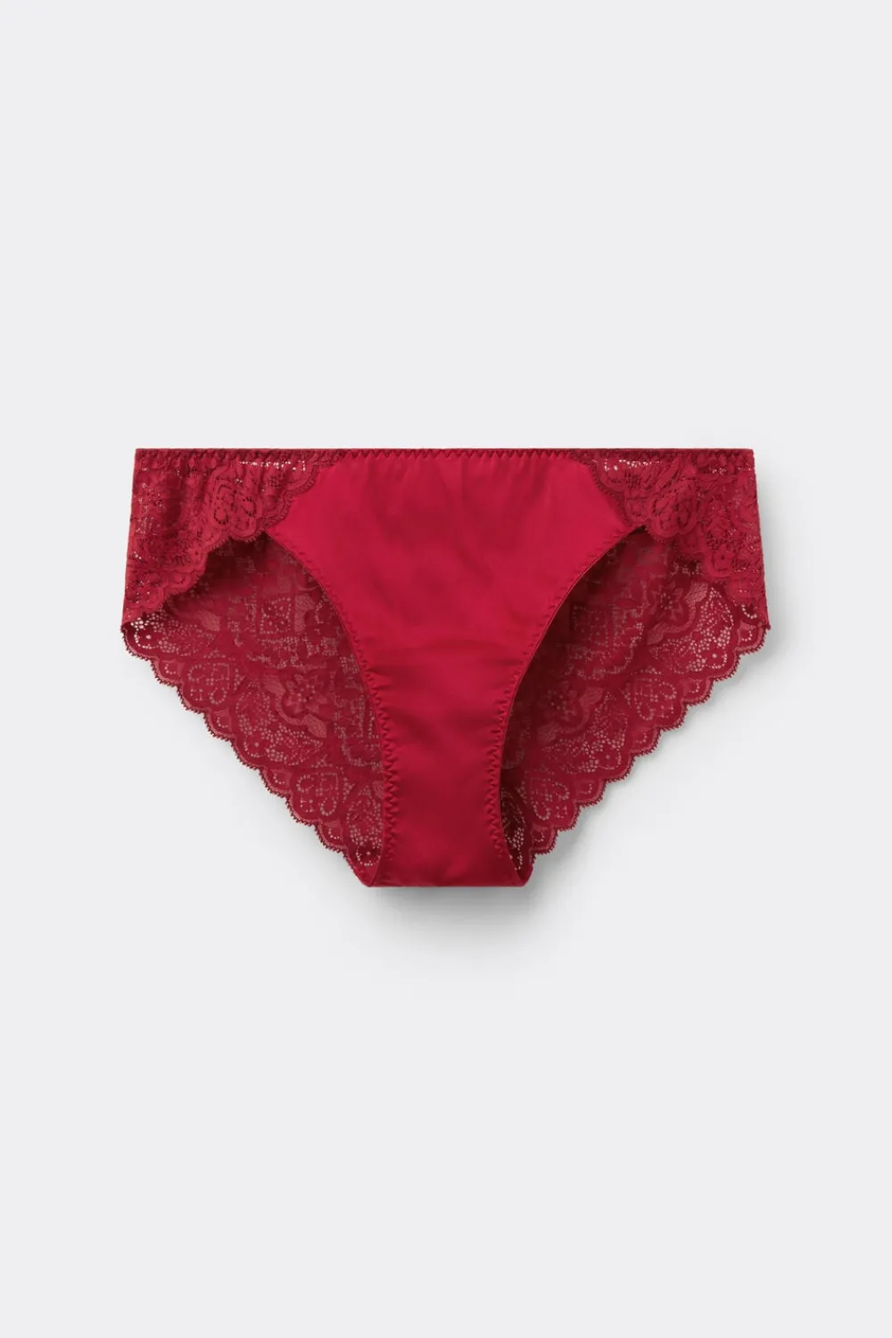 Figi|Jedwab>Intimissimi Figi z jedwabiu z koronką czerwony - 1473 - czerwony