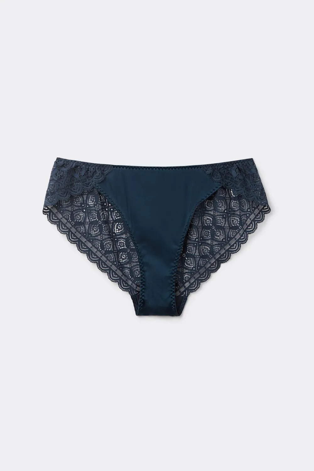 Figi|Jedwab>Intimissimi Figi z jedwabiu z koronką niebieski - 1467 - intensywny niebieski