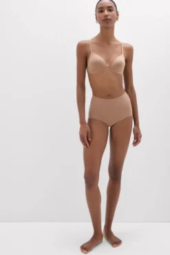 Figi|Bokserki>Intimissimi Figi z Wysokim Stanem Cotton Light Shaping naturalny - 417i - cappuccino