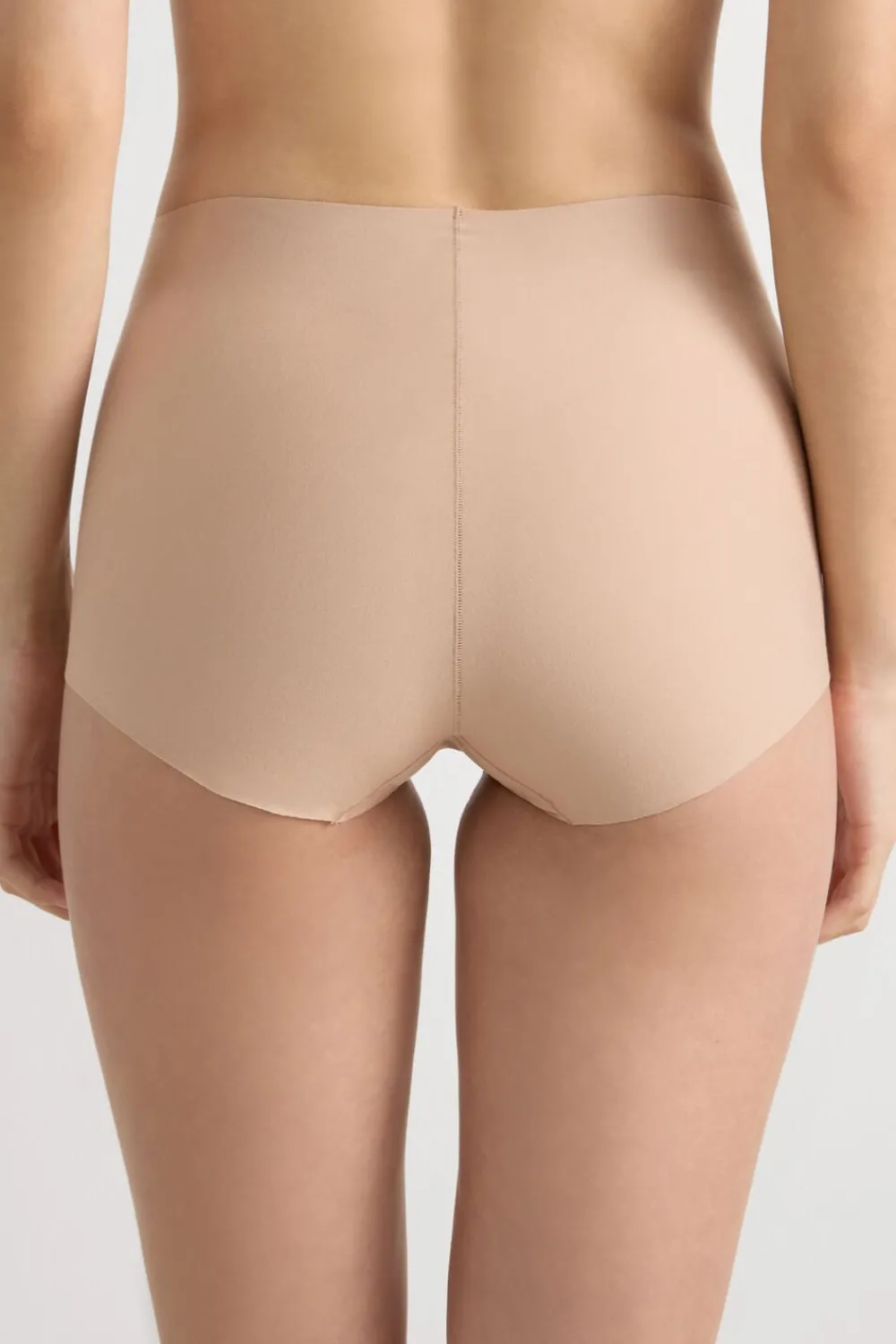 Figi|Bokserki>Intimissimi Figi z Wysokim Stanem Cotton Light Shaping naturalny - 044 - honey