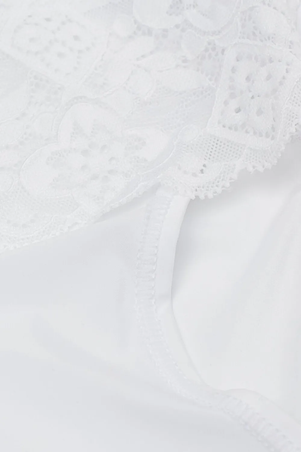Figi|Z Wysokim Stanem>Intimissimi Figi z Wysokim Stanem z Mikrofibry i Koronki biały - 001 - biały