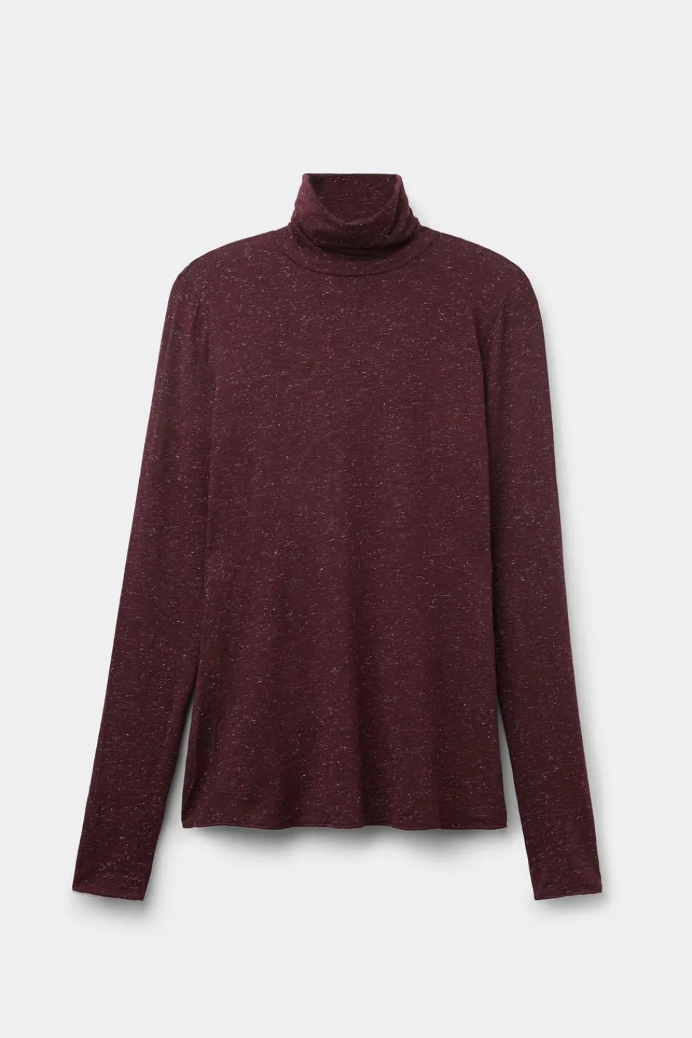 Z Golfem|Ultralight Z Kaszmirem>Intimissimi Golf z Lekkiego Modalu z Dodatkiem Kaszmiru Lamé burgundia - 032k - dark burgundy lame'