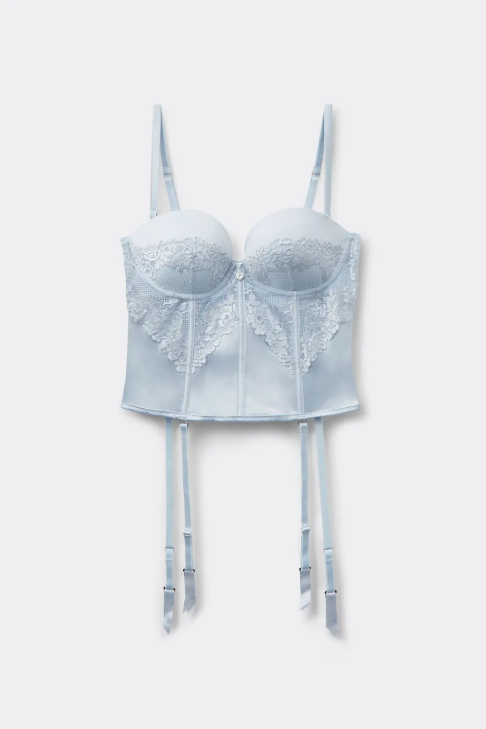 Gorsety|Jedwab>Intimissimi Gorset z Biustonoszem Anna Silky Flowers jasnoniebieski - 060k - blue water