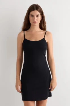 Halki / Babydoll|Spódnice /Sukienki>Intimissimi Halka z Bawełny Ultrafresh czarny - 019 - czarny