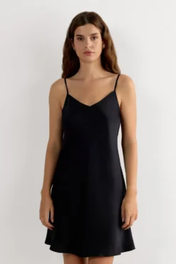 Halki / Babydoll|Jedwab>Intimissimi Halka z Jedwabiu czarny - 019 - czarny