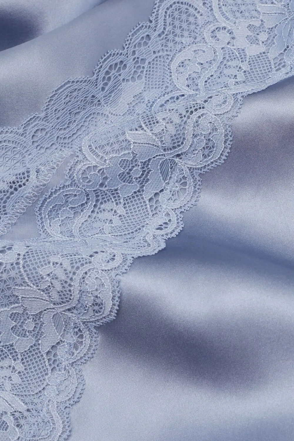Halki / Babydoll|Spódnice /Sukienki>Intimissimi Halka z jedwabiu z koronką jasnoniebieski - 064k - breeze blue