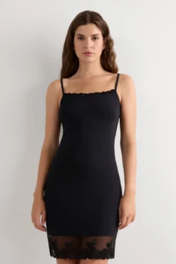 Halki / Babydoll|Modal>Intimissimi Halka z Modalu Pretty Flowers czarny - 019 - czarny