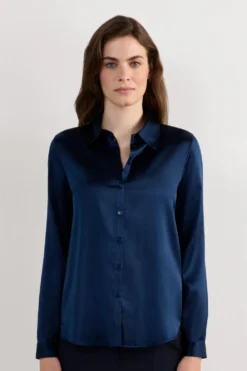 Koszule / Bluzki|Jedwab>Intimissimi Jedwabna Koszula niebieski - 1467 - intensywny niebieski