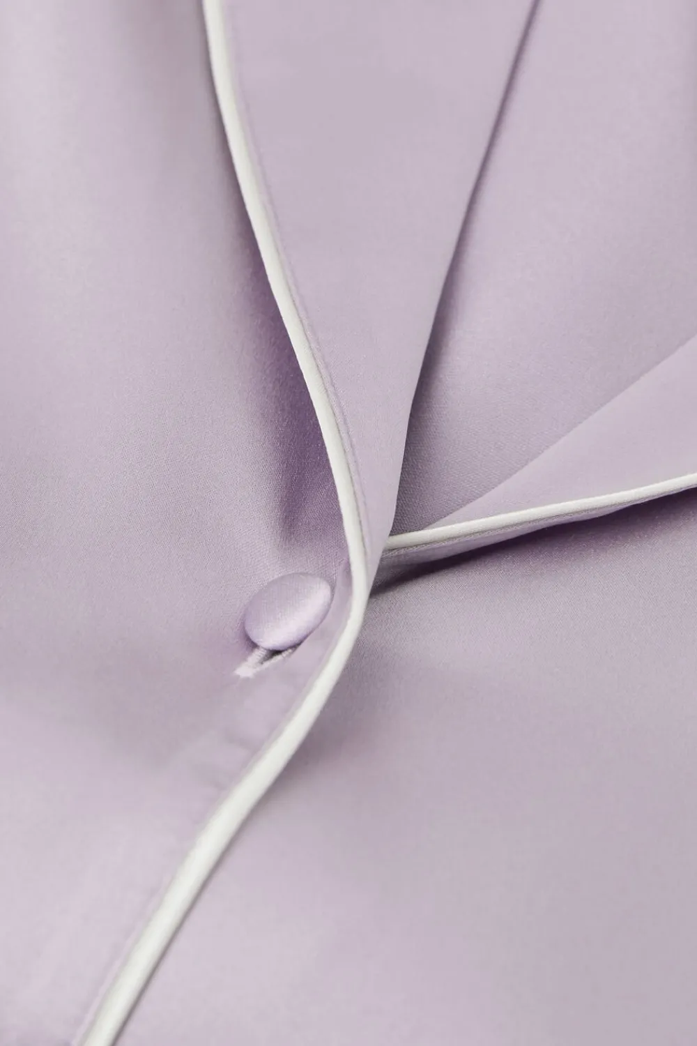Piżamy Krótkie|Jedwab>Intimissimi Jedwabna Koszula z Krótkim Rękawem o Męskim Kroju fioletowy - 056k - quartz lilac