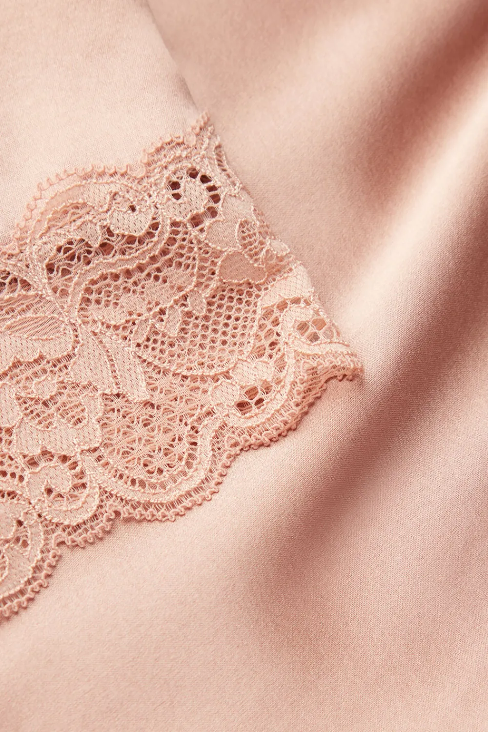 Piżamy Krótkie|Jedwab>Intimissimi Jedwabne szorty piżamowe damskie z koronką naturalny - 163i - rose satin